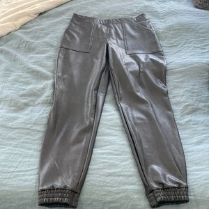 Spank leather like jogger